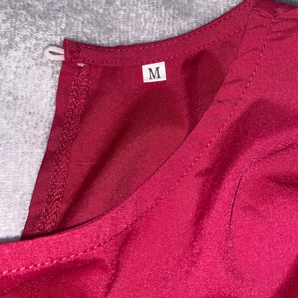 Chic Pink Ruffle Sleeve Blouse - Picture 5 of 6